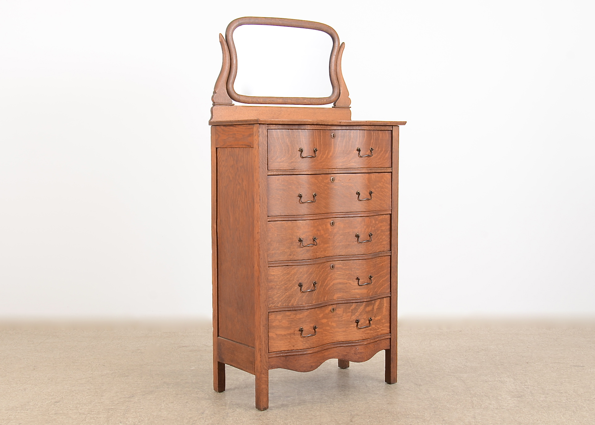 Victorian Oak Dresser with Mirror EBTH