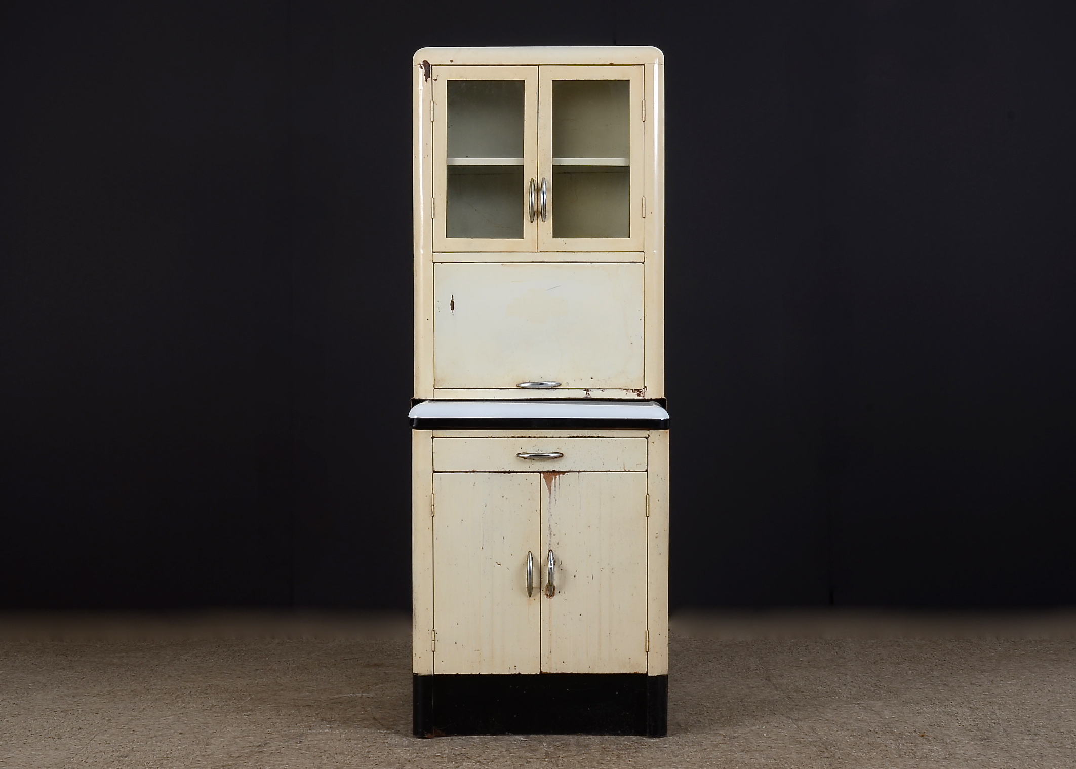 Vintage Metal Kitchen Tall Cabinet Ebth