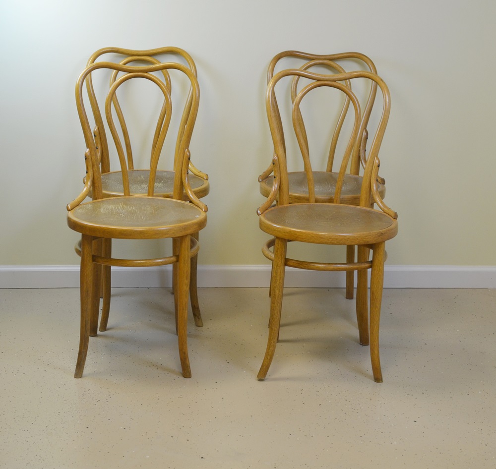 Four Vintage Bentwood Ice Cream Parlor Chairs Circa 1940s EBTH