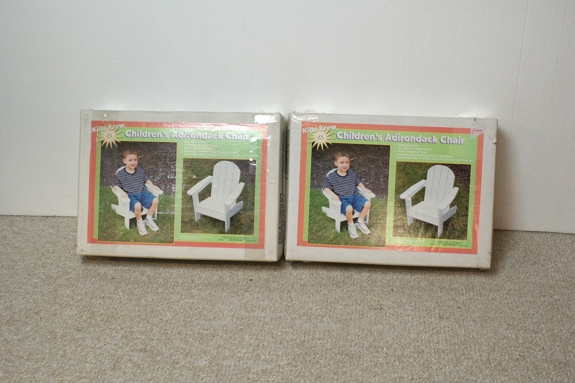 Children's Unassembled Picnic Table and Adirondack Chairs EBTH