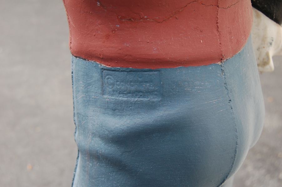 Concrete Lawn Jockey with Lantern EBTH