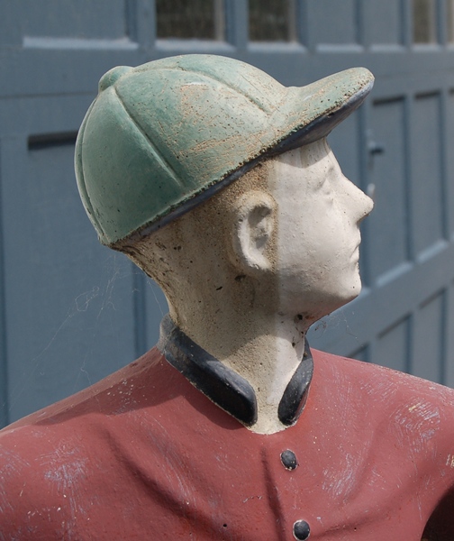 Concrete Lawn Jockey with Lantern EBTH