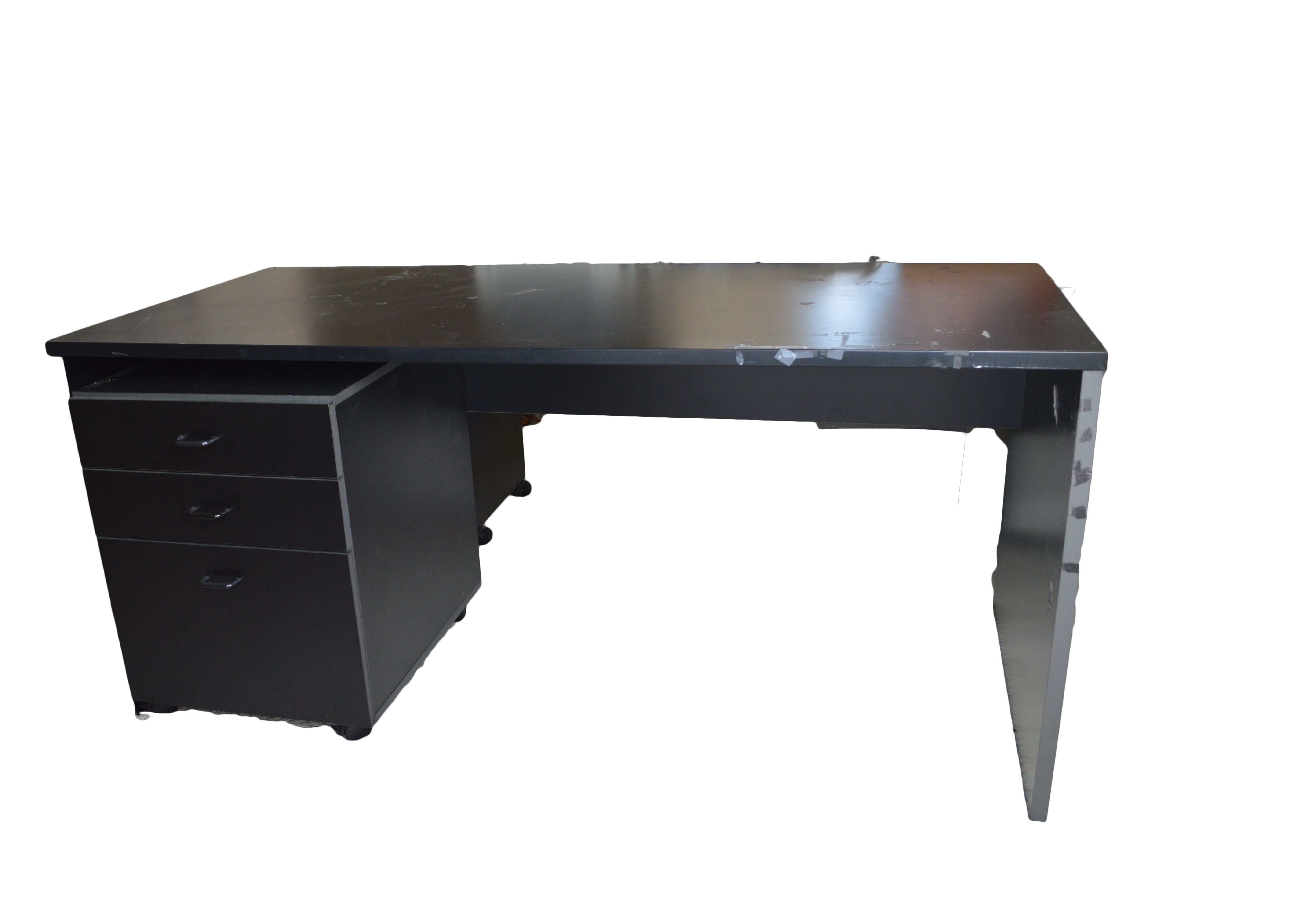 Black Office Desk and Matching Table EBTH