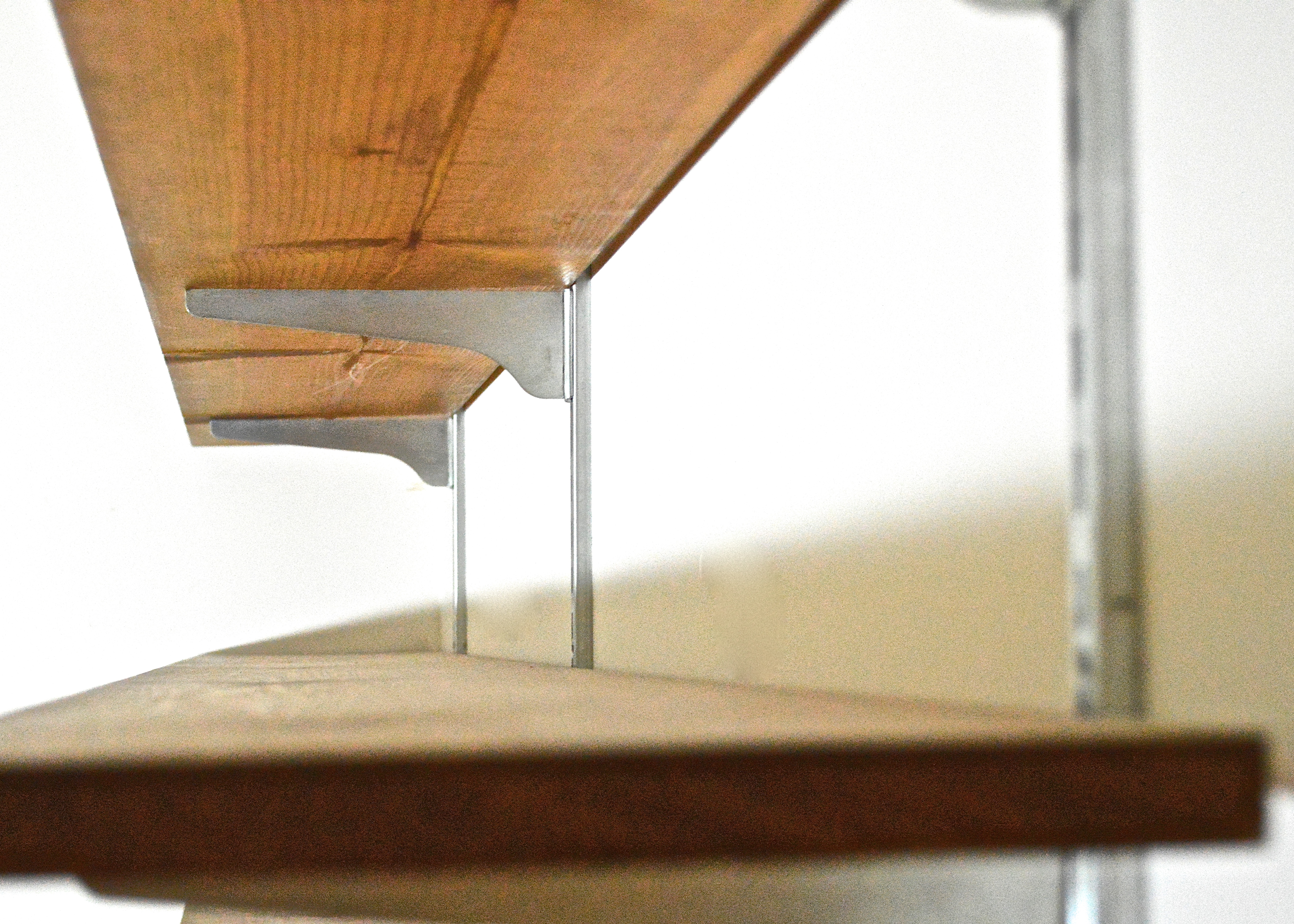 Metal Shelf Brackets and Wood Plank Shelves EBTH