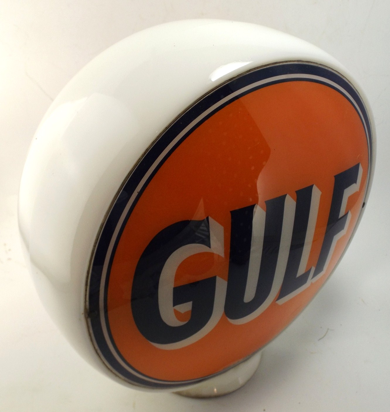 Vintage Gulf DoubleSided Glass Gas Pump Globe EBTH