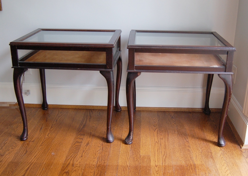 Two Shadow Box Side Tables EBTH