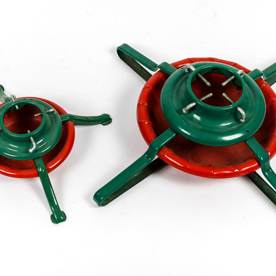 Pair Of Vintage Metal Christmas Tree Stands Ebth Vintage Metal Christmas Tree Stand