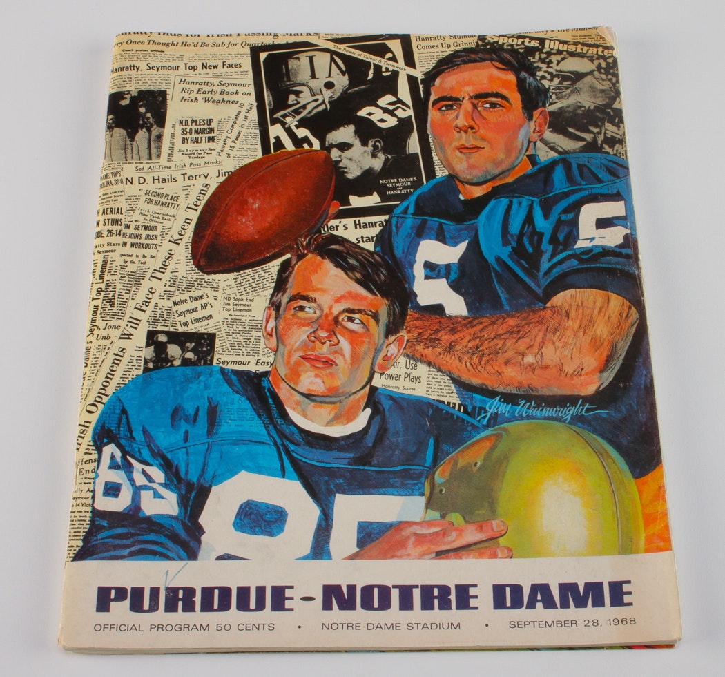 Two 1968 Notre Dame Football Programs EBTH