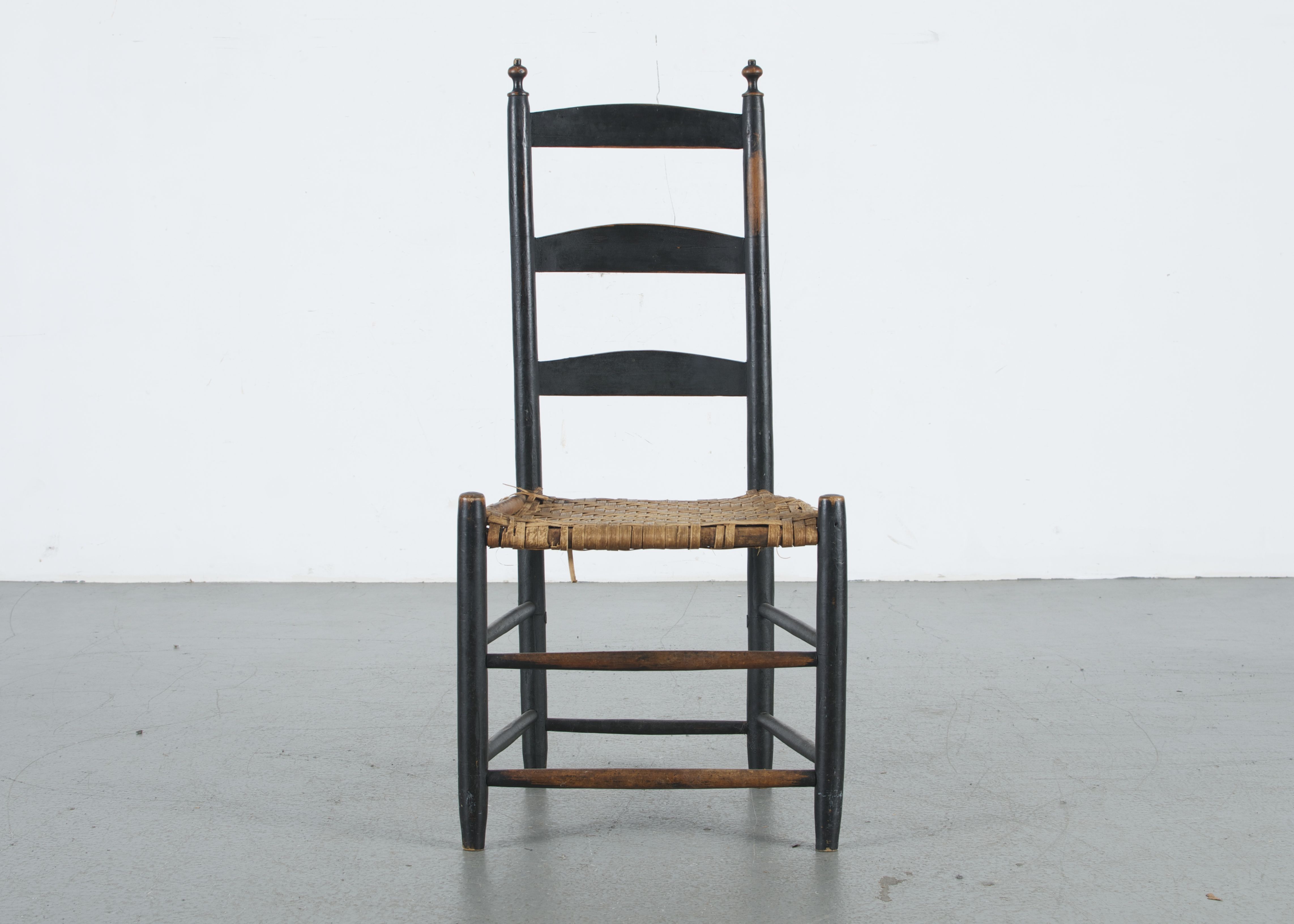 Antique Ladder Back Cane Seat Chair EBTH