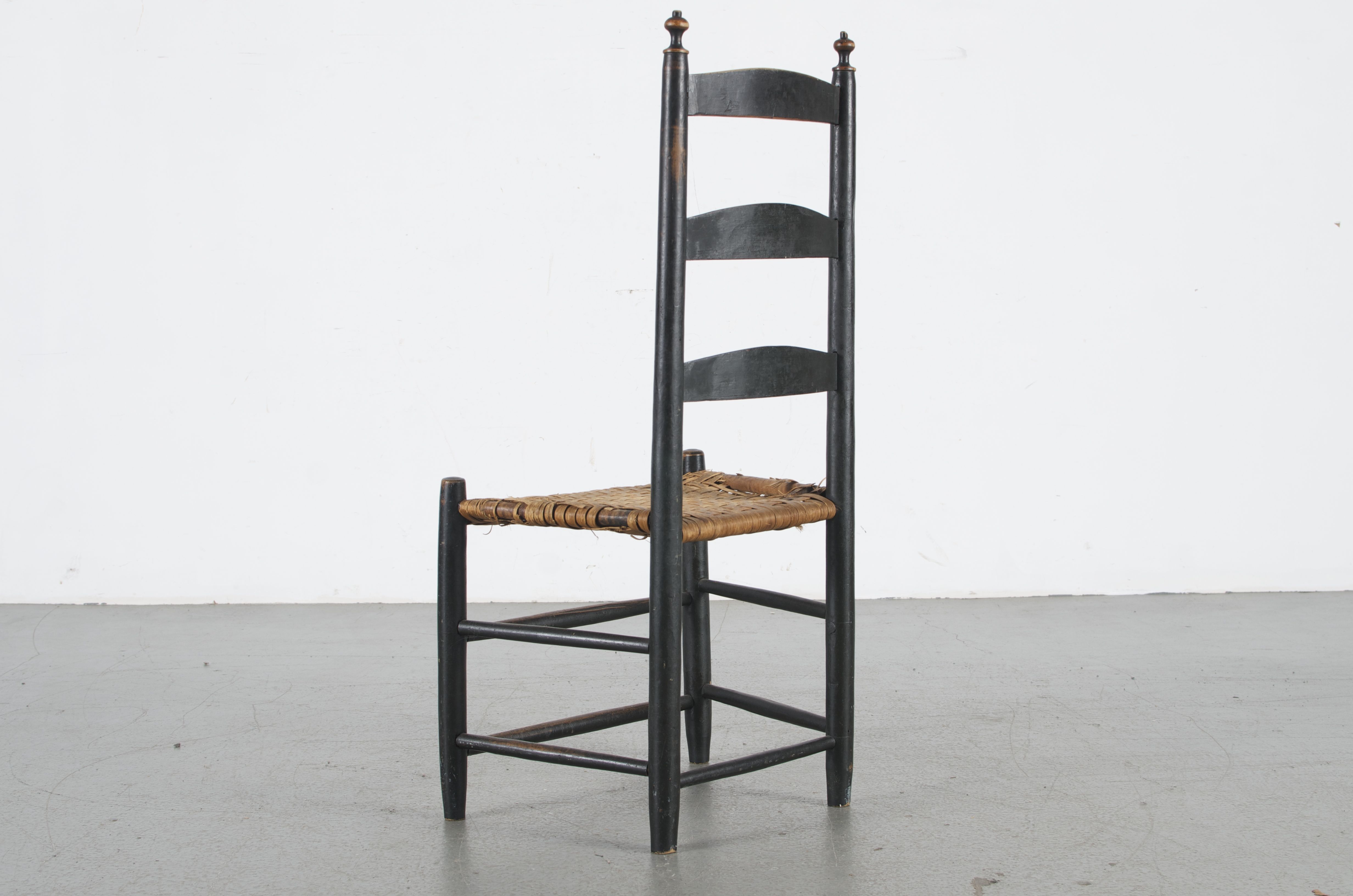 Antique Ladder Back Cane Seat Chair EBTH