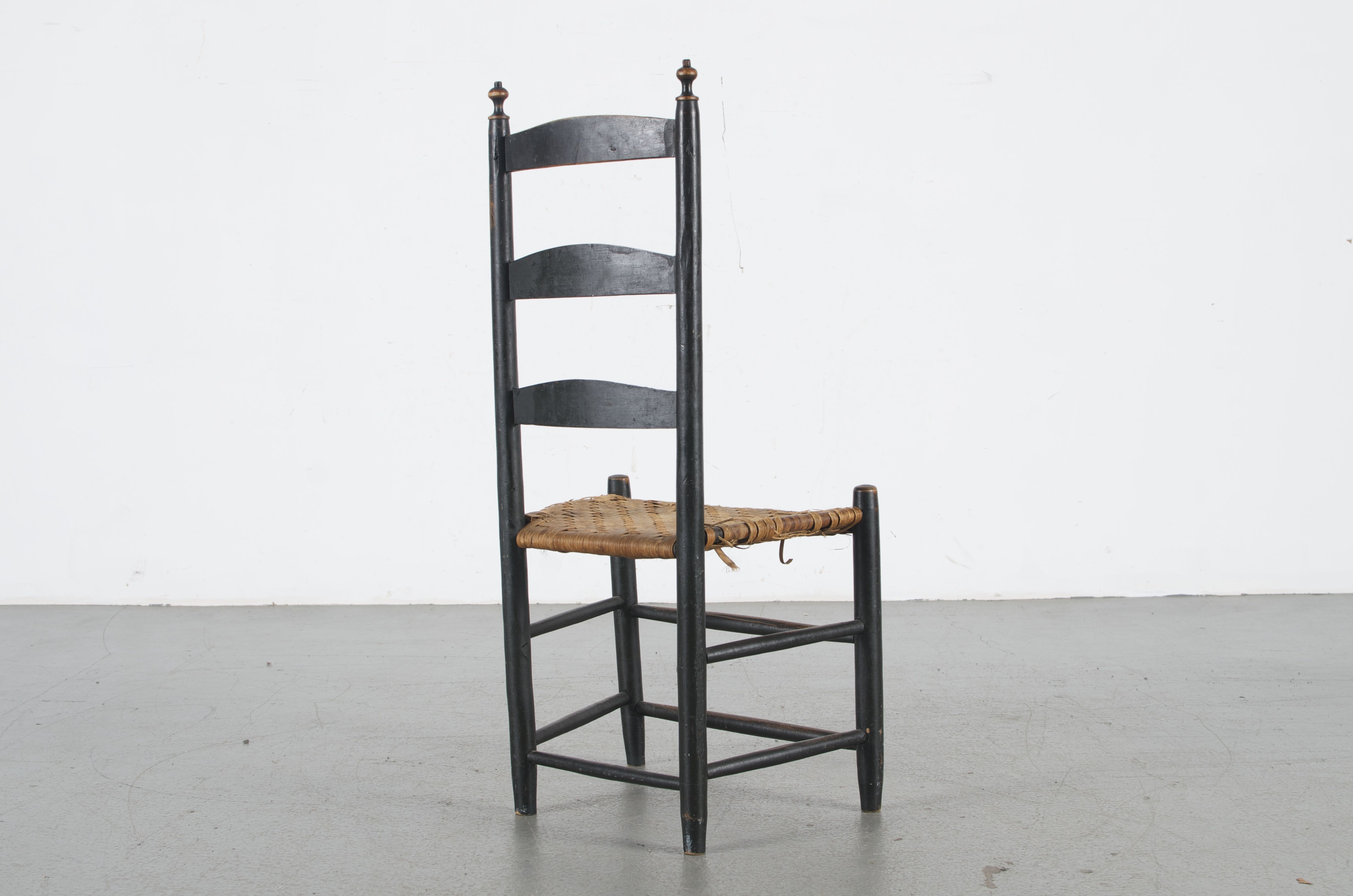 Antique Ladder Back Cane Seat Chair EBTH