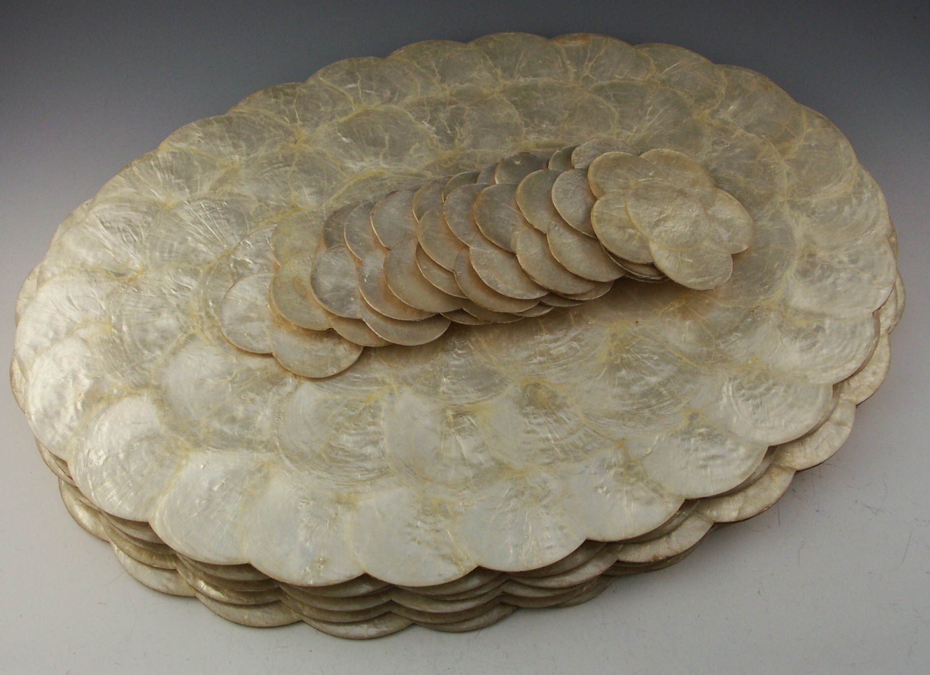 Capiz Shell Placemats and Coasters EBTH