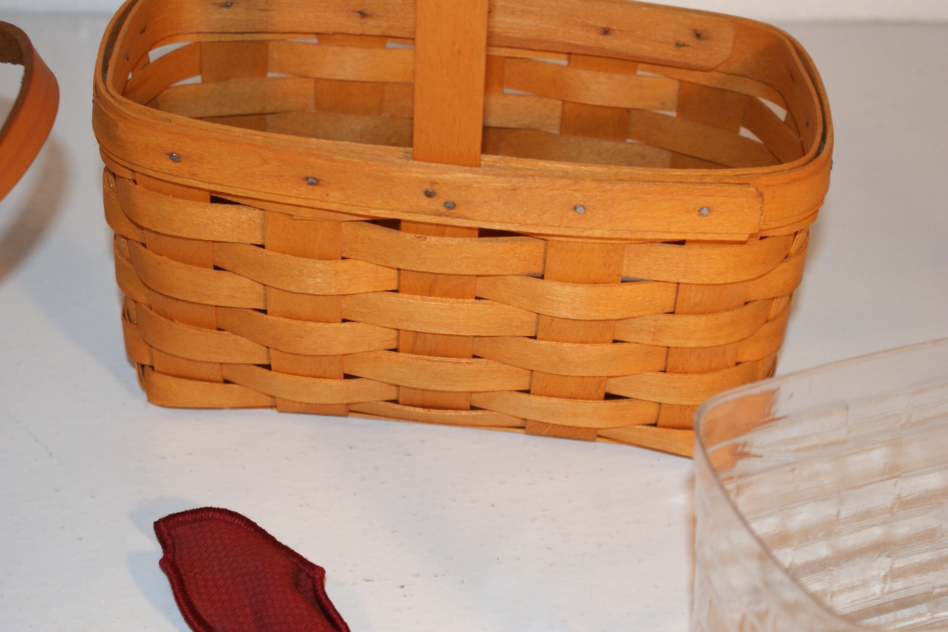 Longaberger Basket with Noah's Ark Liner and Small Market Basket EBTH