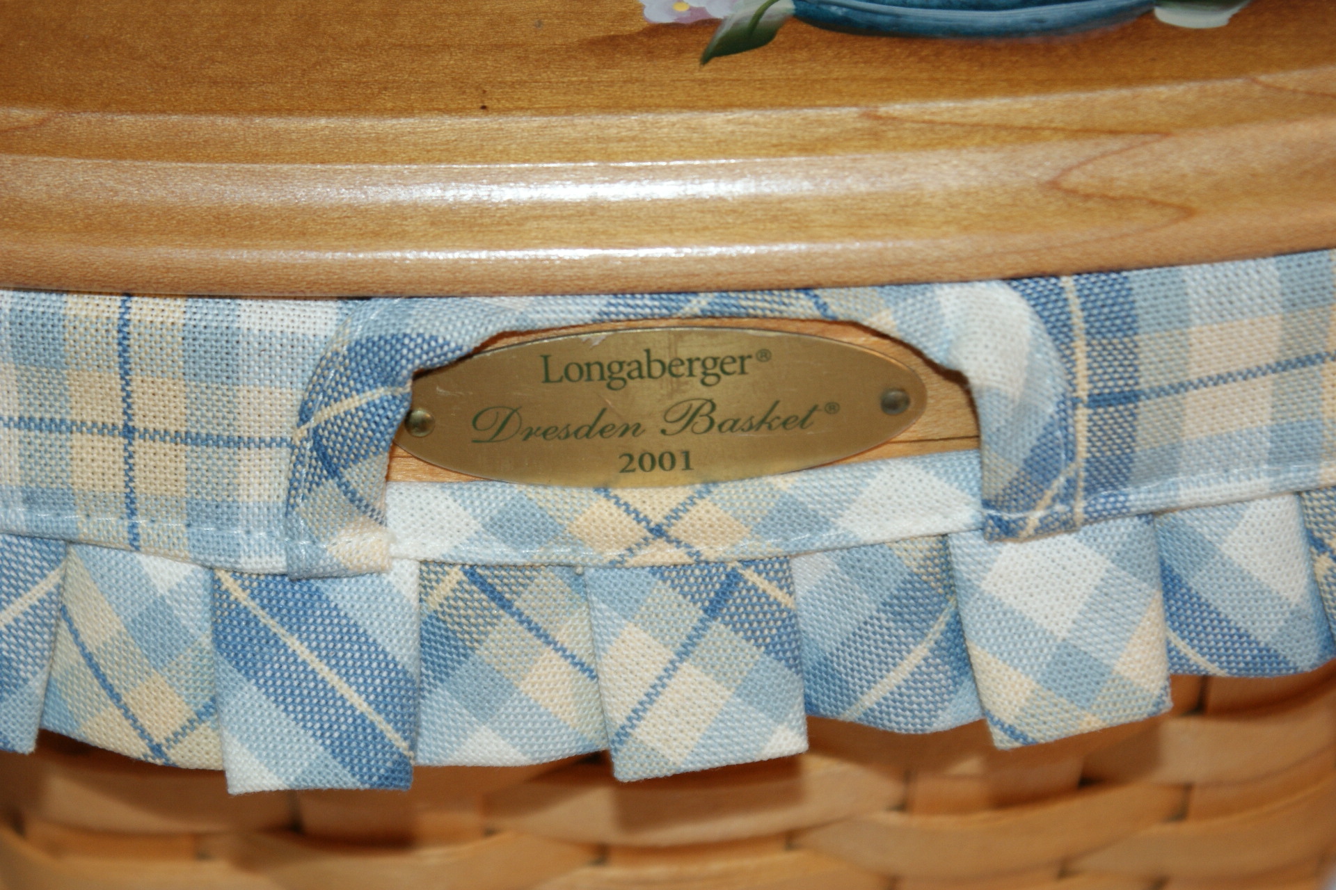 Longaberger Baskets with Painted Wood Lids EBTH