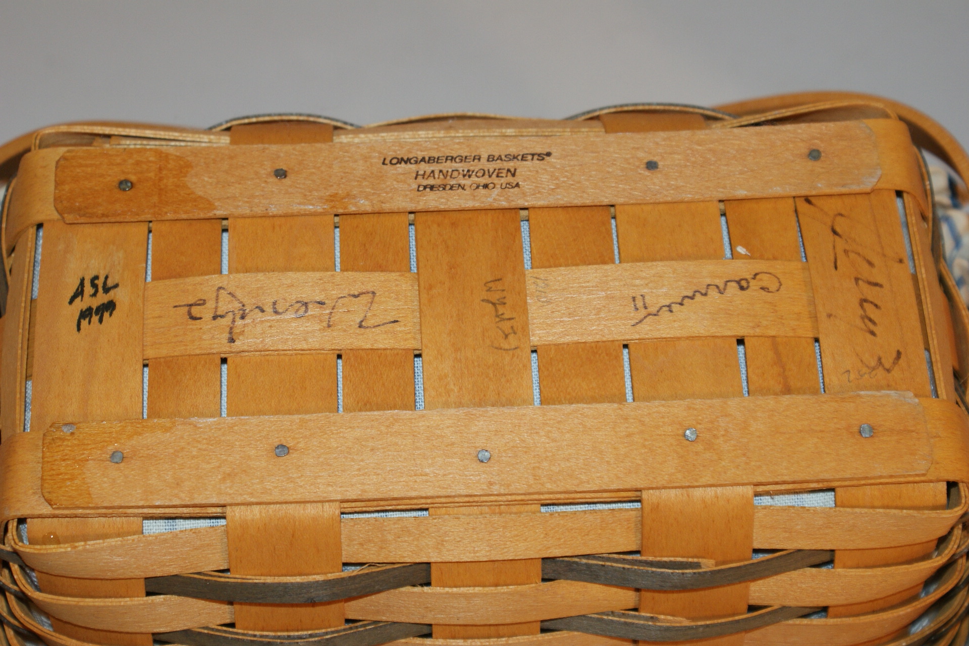 Longaberger Baskets with Painted Wood Lids EBTH