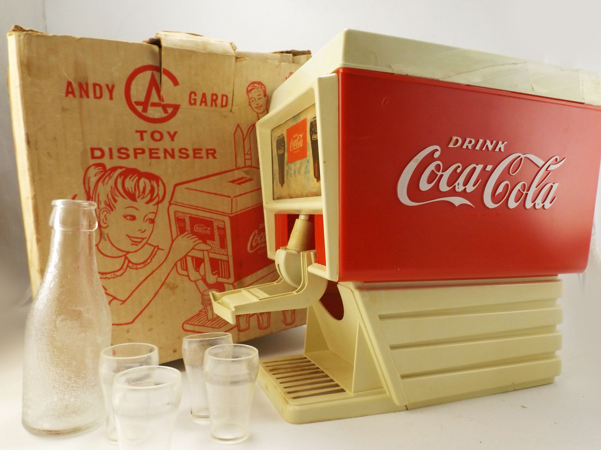 Retro Coke Dispenser Toy with Box EBTH