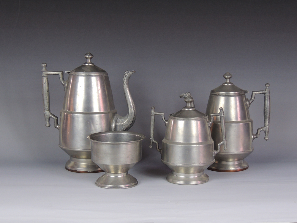 Britannia Pewter Teapot Coffee Set EBTH
