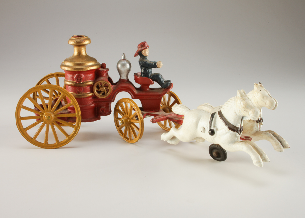 Antique Cast Iron Fire Truck Toy EBTH
