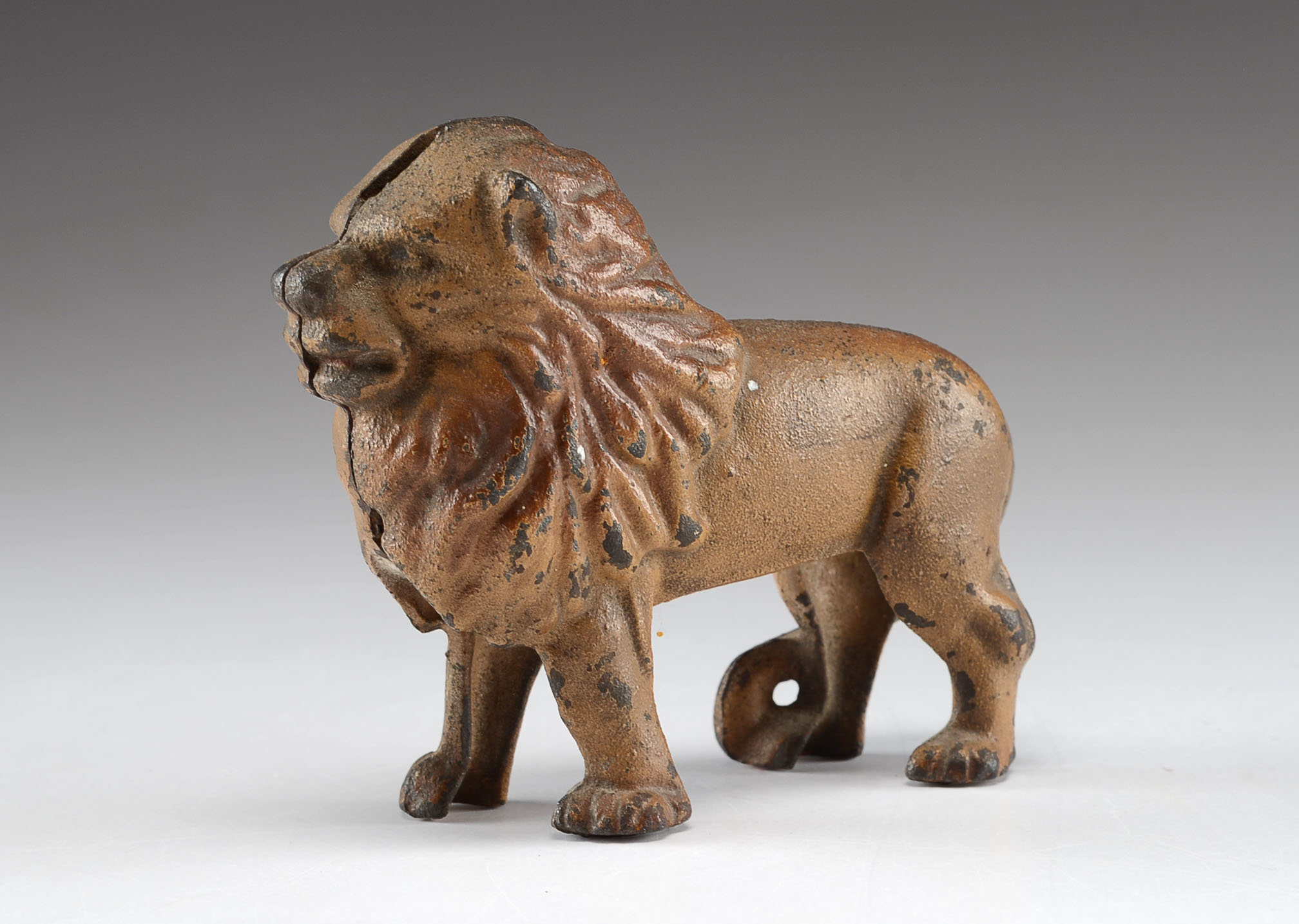 Antique Cast Iron Lion Still Bank EBTH