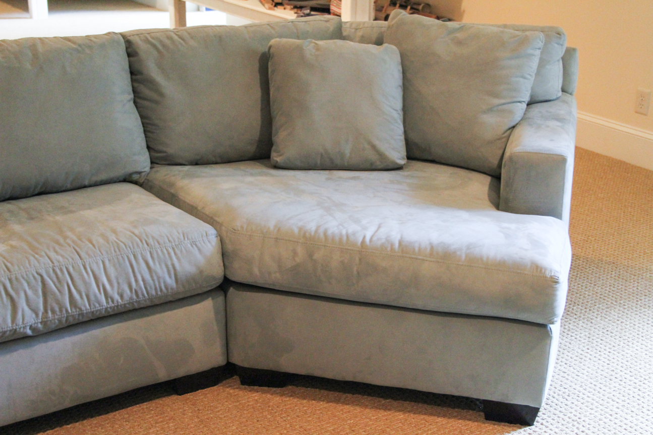 Large Max Home Cuddler BlueGrey Sectional Sofa EBTH