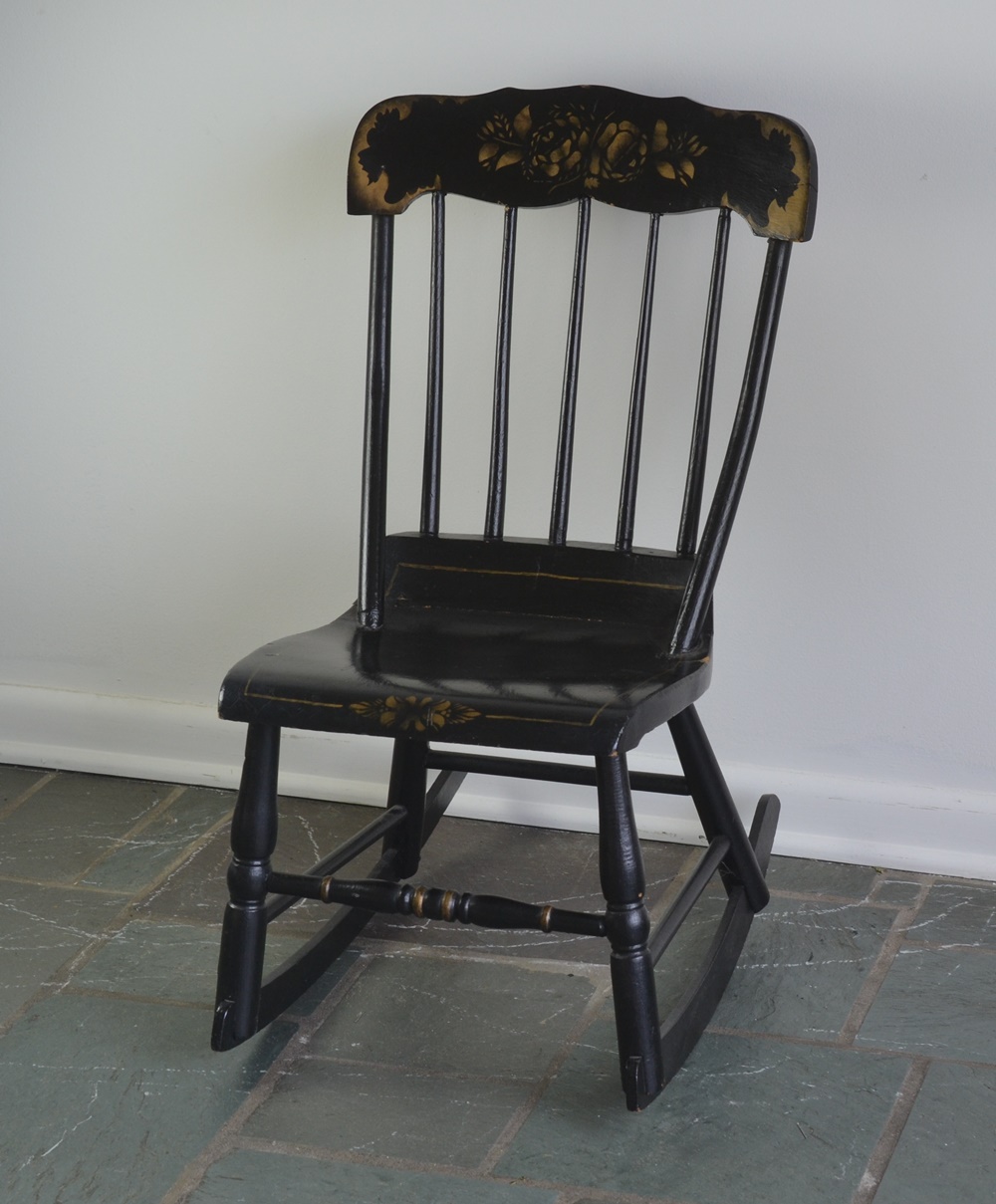 Vintage Hitchcock Style Child's Rocking Chair EBTH