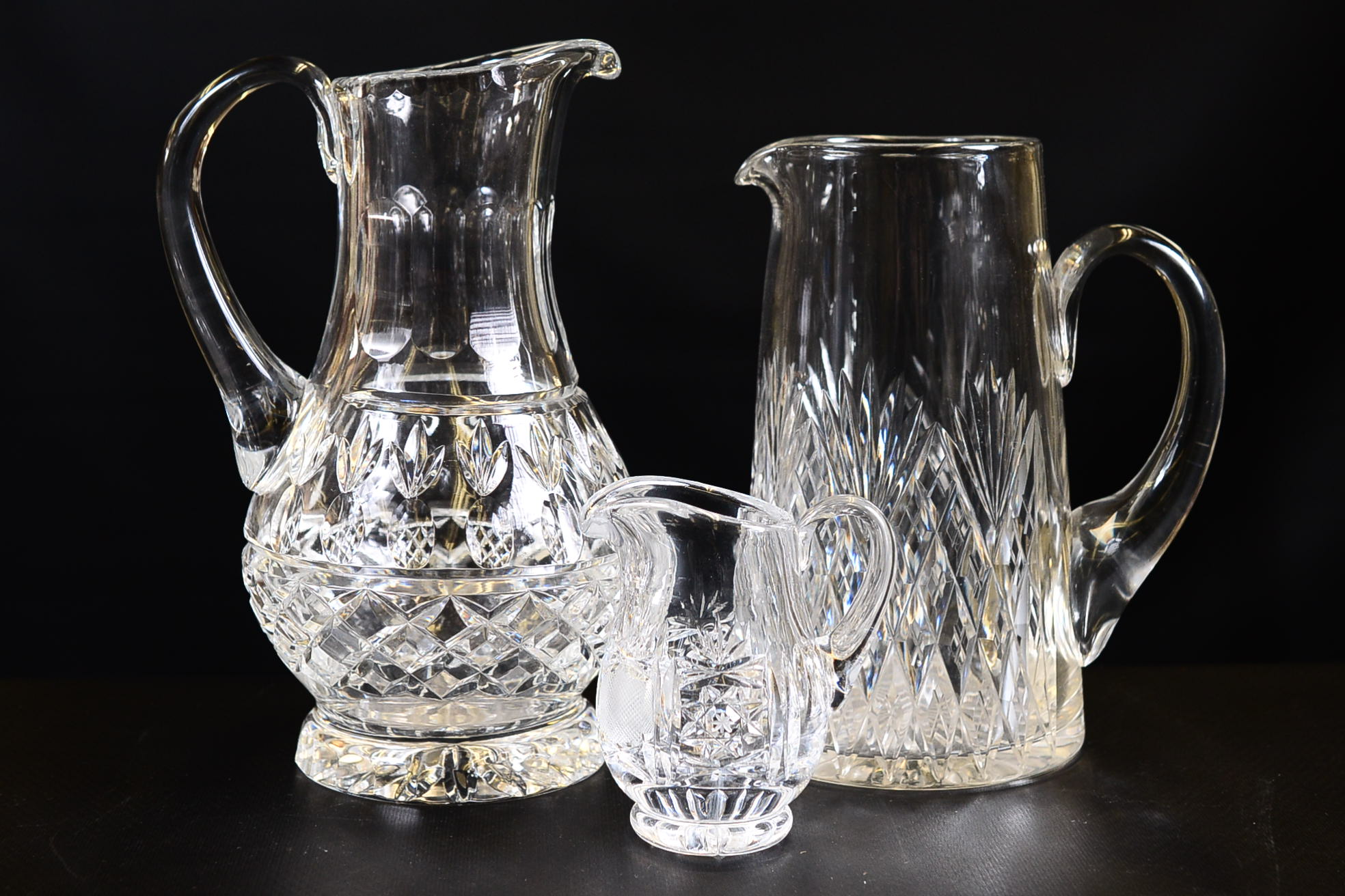 Collection of Antique Brilliant Cut Crystal Pitchers EBTH