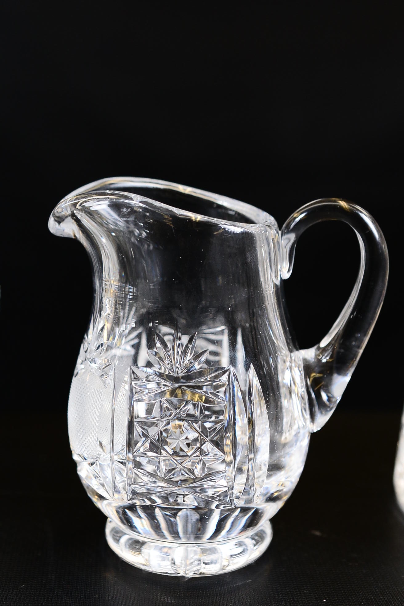 Collection of Antique Brilliant Cut Crystal Pitchers EBTH