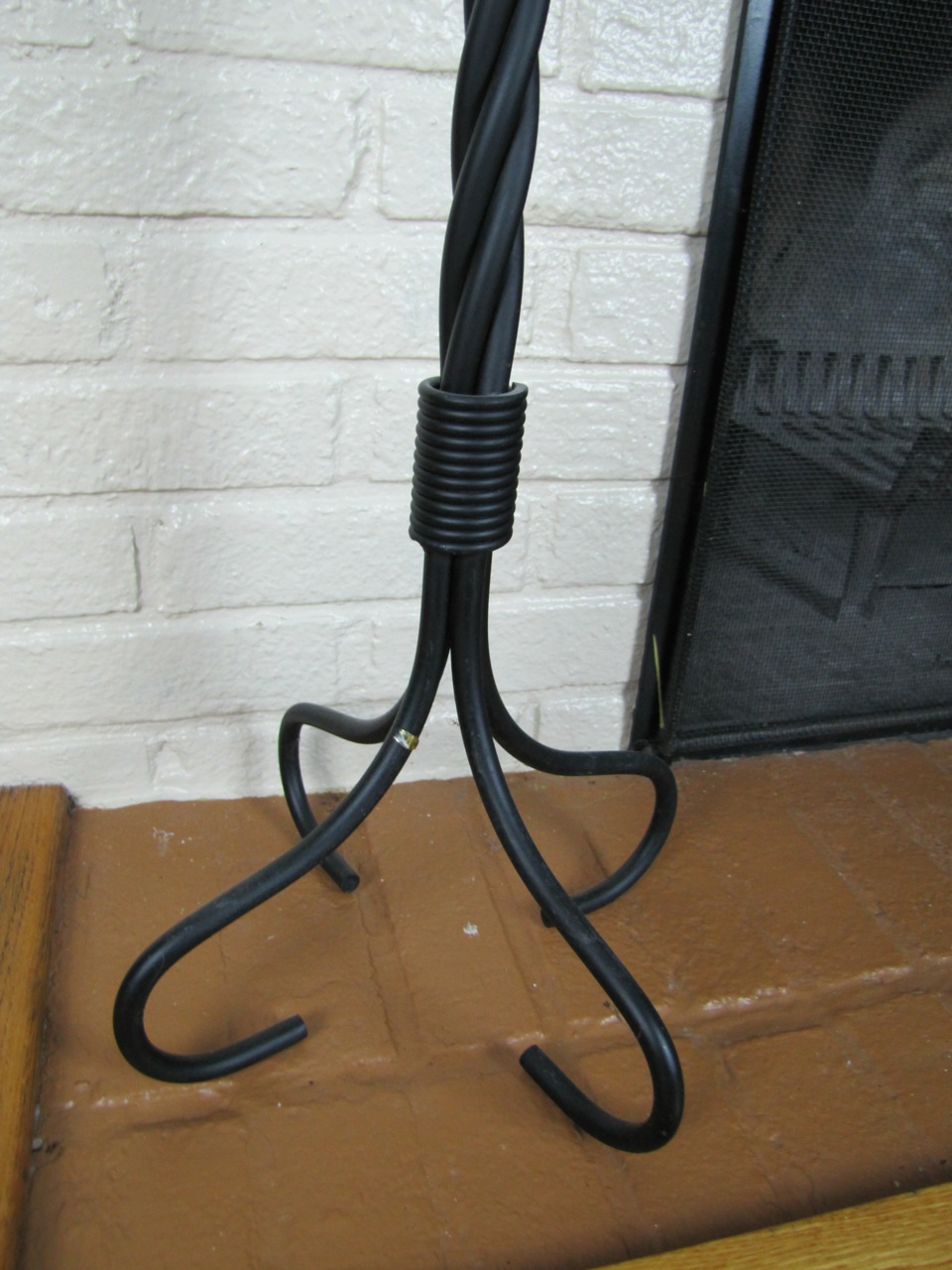 Black Wrought Iron Fireplace Tool Set EBTH