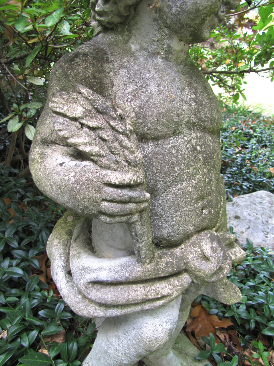 Cherub Boy Cement Garden Statue EBTH