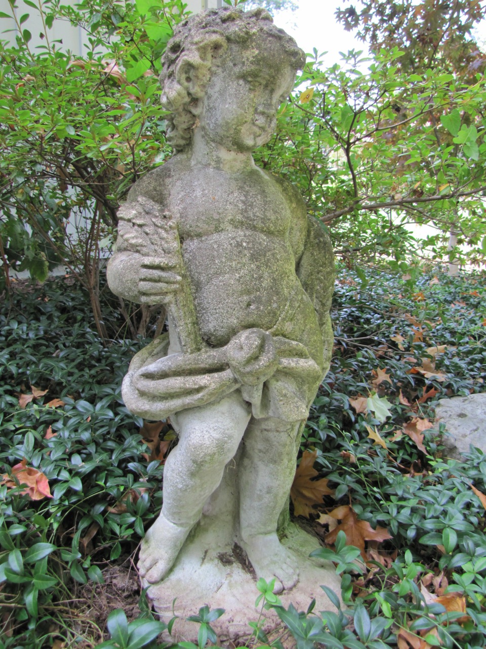 Cherub Boy Cement Garden Statue EBTH