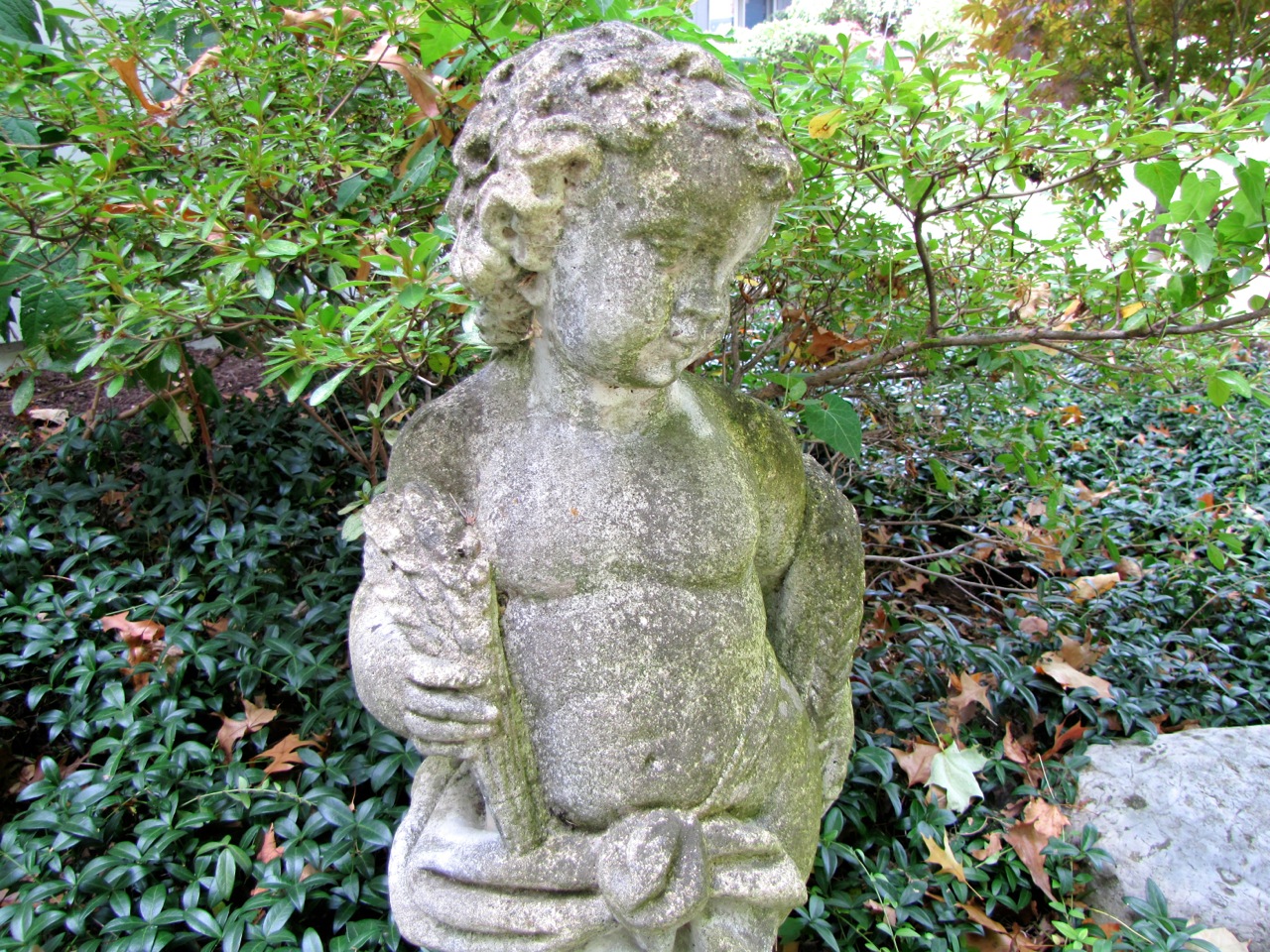 Cherub Boy Cement Garden Statue EBTH