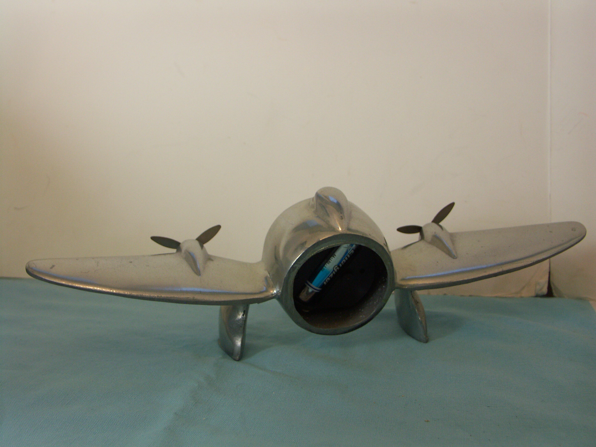 Vintage Cast Aluminum Airplane Desk Clock EBTH