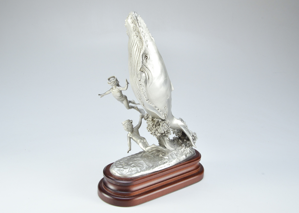 Pewter Sculpture of Whale EBTH