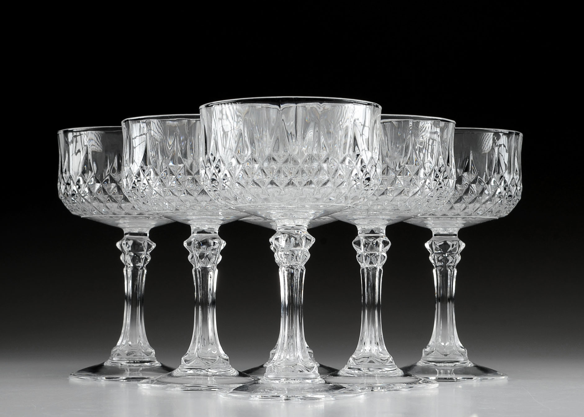 Cristal D'Arques Longchamp Lead Crystal Champagne/Sherbet Glasses EBTH