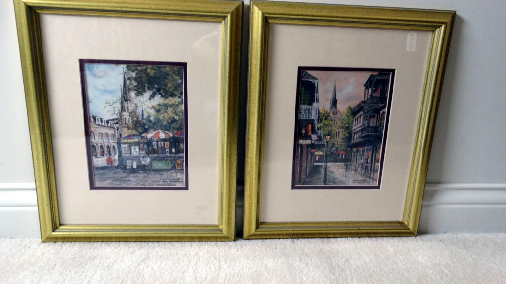Pair of Framed Knut Engelhardt Prints of New Orleans EBTH