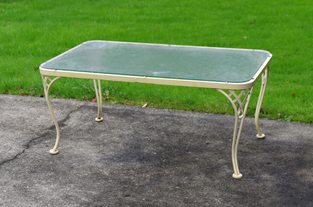 Vintage Wrought Iron Coffee Table EBTH