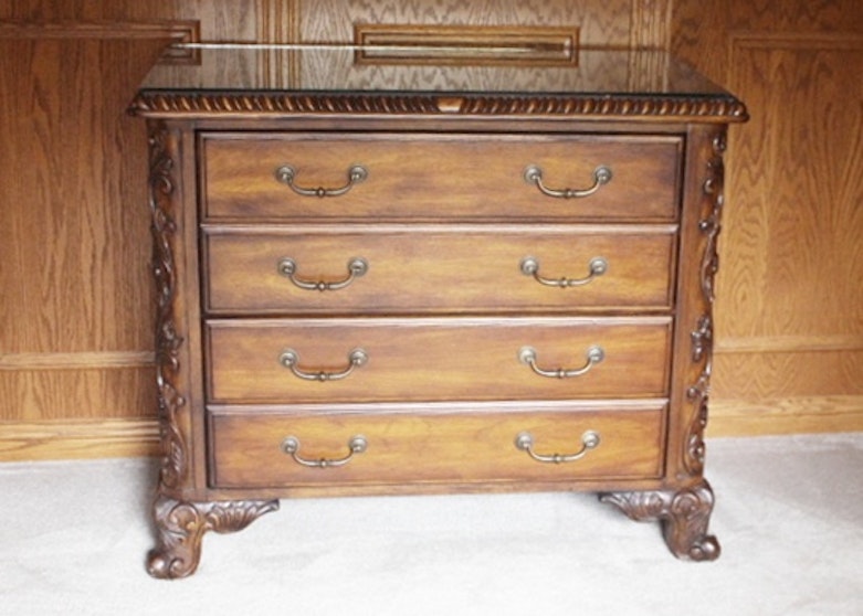 Bombay Company Two-Drawer File Cabinet in Mahogany Finish ...