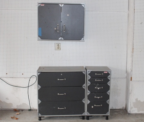 Coleman Three Piece Garage Cabinets Ebth