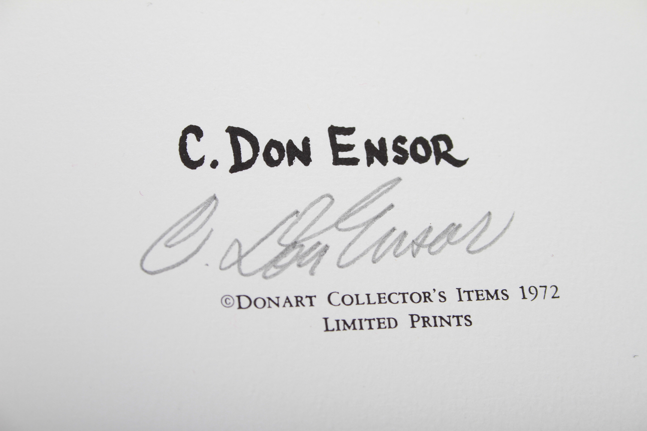 Artist Signed Limited Edition C. Don Ensor "Two for Tea" Print EBTH