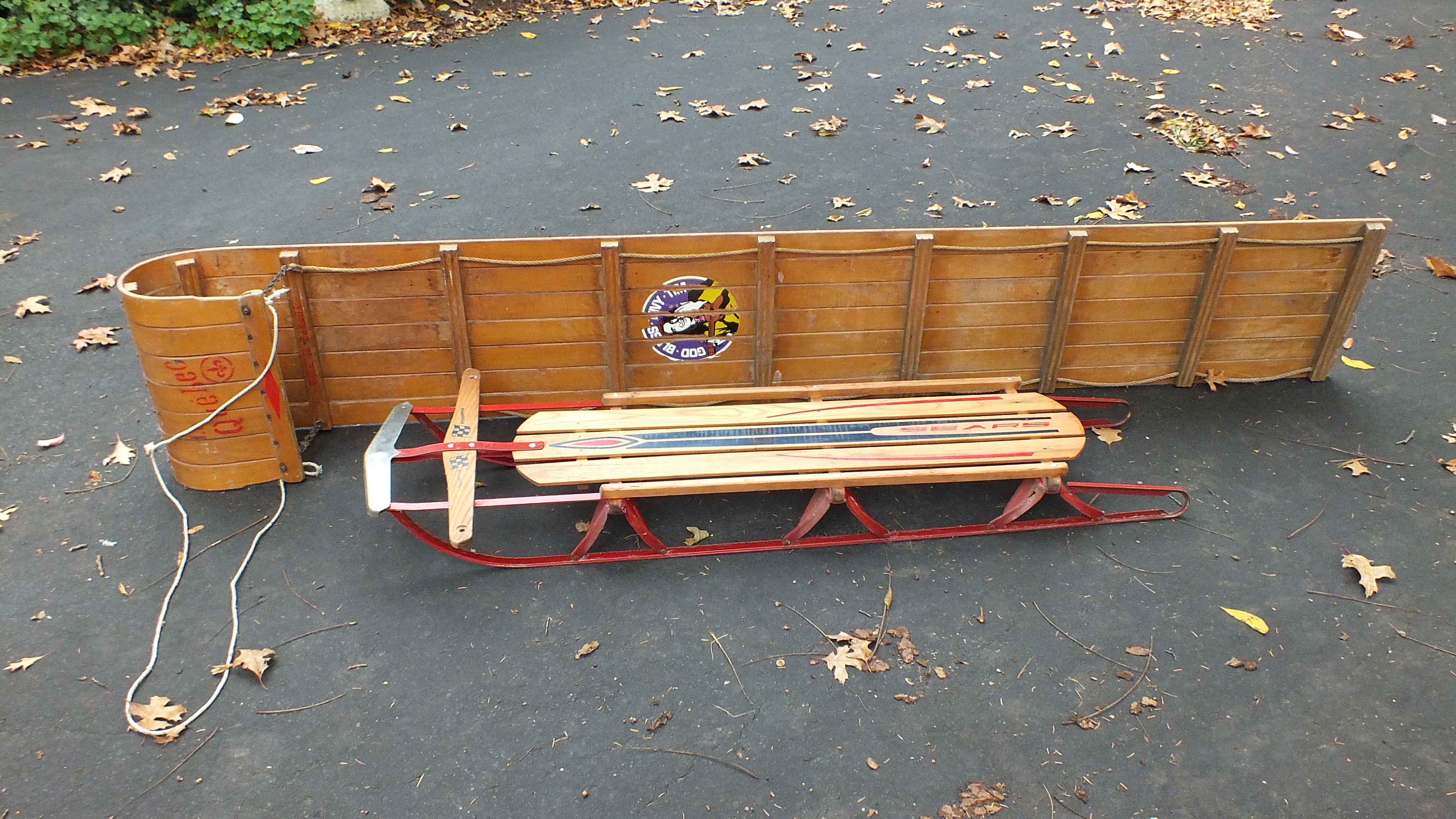 Vintage Toboggan and Sled EBTH