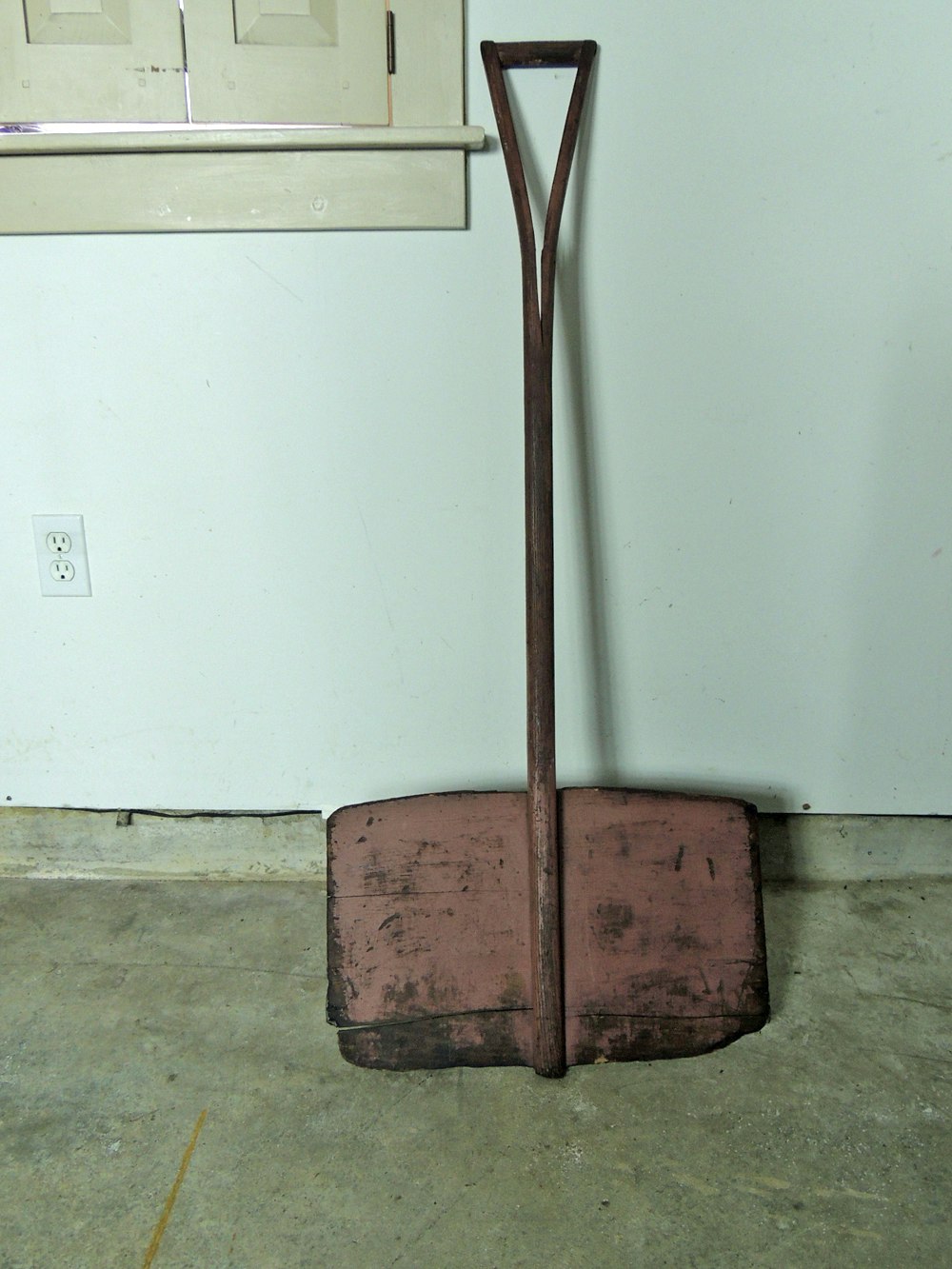 Vintage Hand Snow Plow and Wooden Pusher Shovel | EBTH