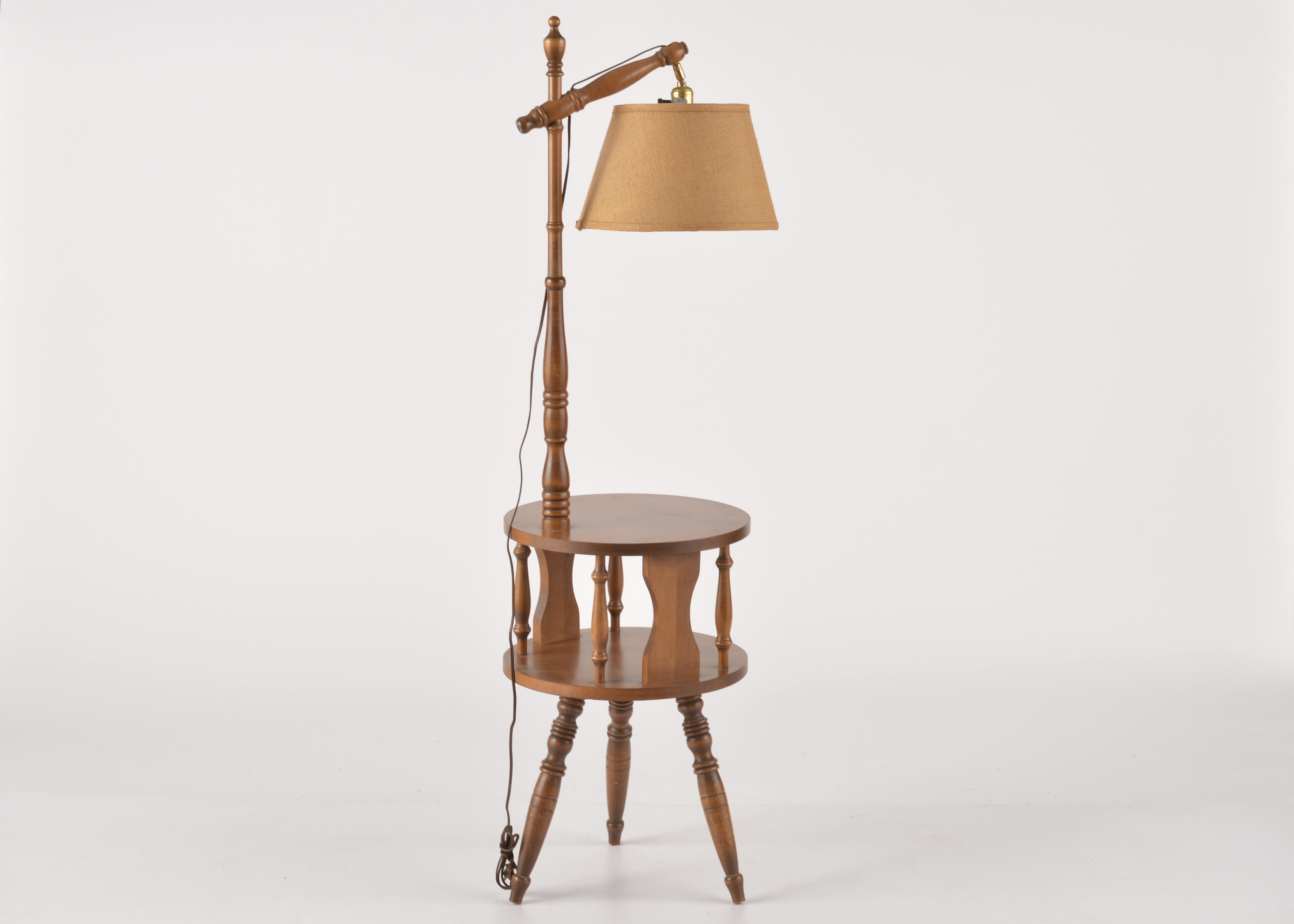 TwoTier End Table with BuiltIn Lamp EBTH