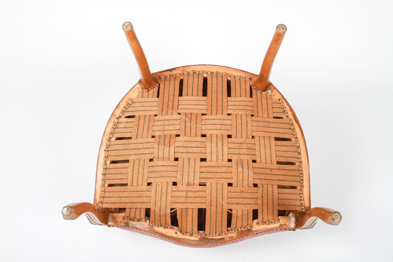 Pale Pink Floral Needlepoint Chair EBTH