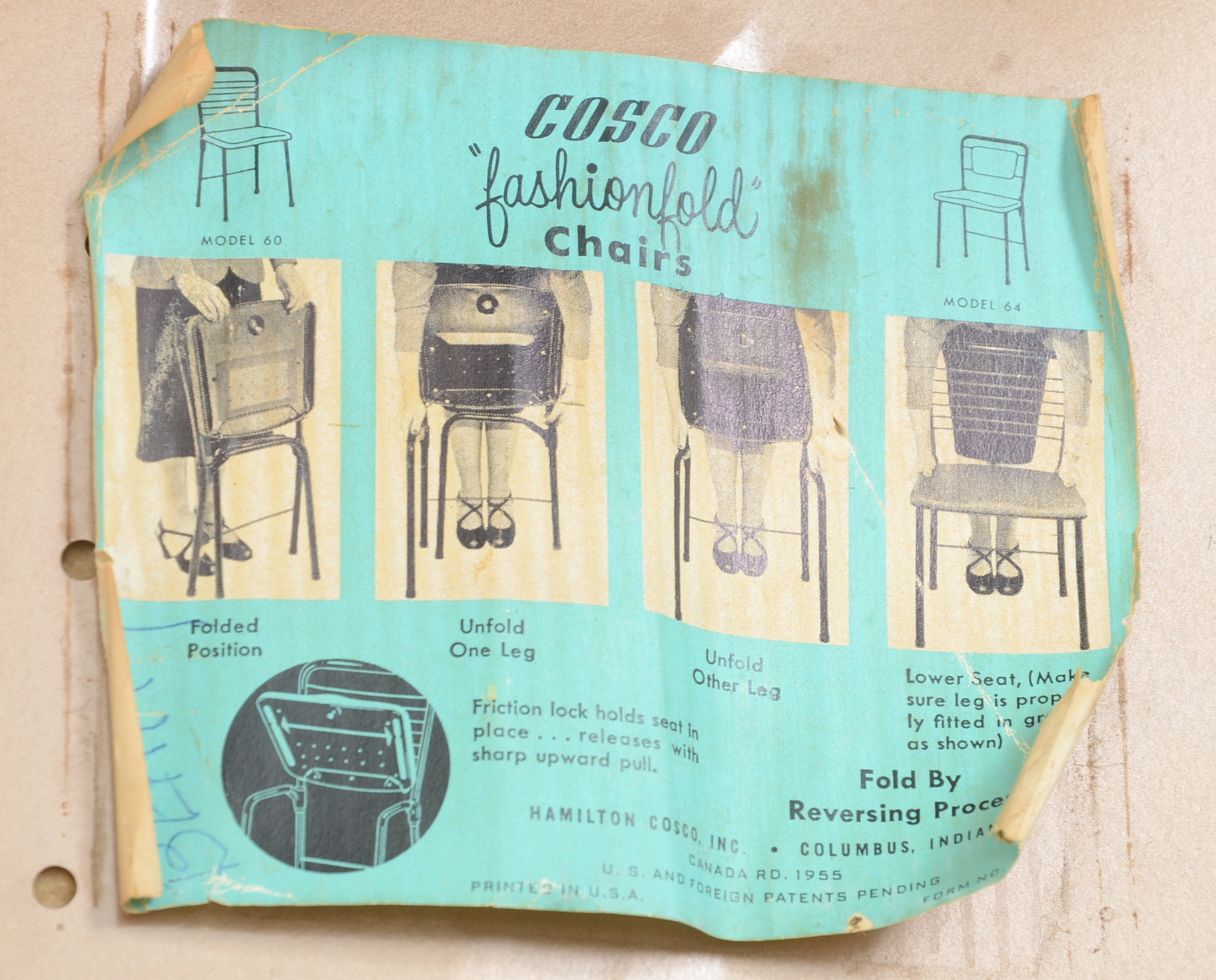 Vintage Cosco Folding Table and Chairs EBTH