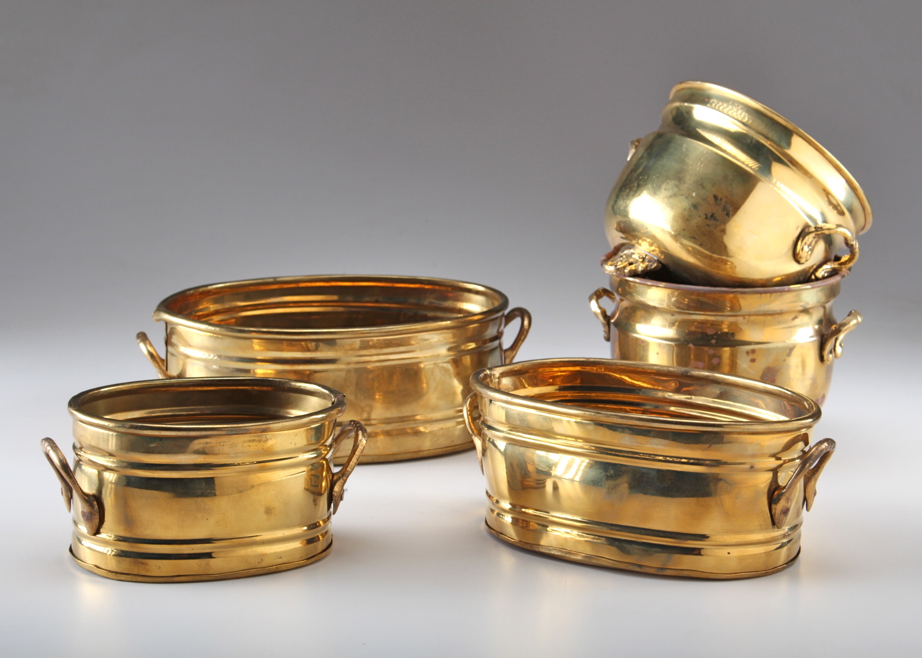 Large Collection of Brass Candle Holders, Pots and More EBTH