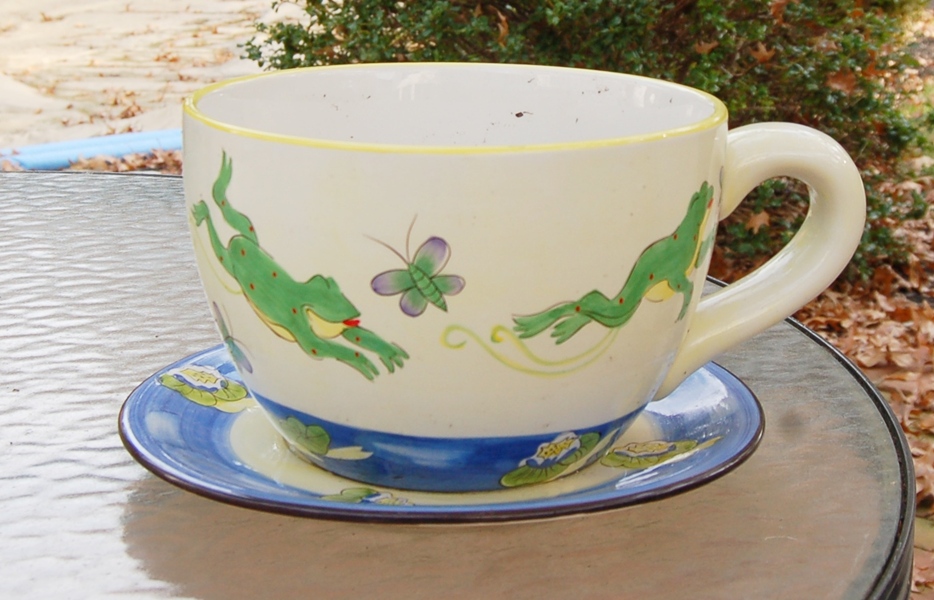 Large Tea Cup and Saucer Planter EBTH