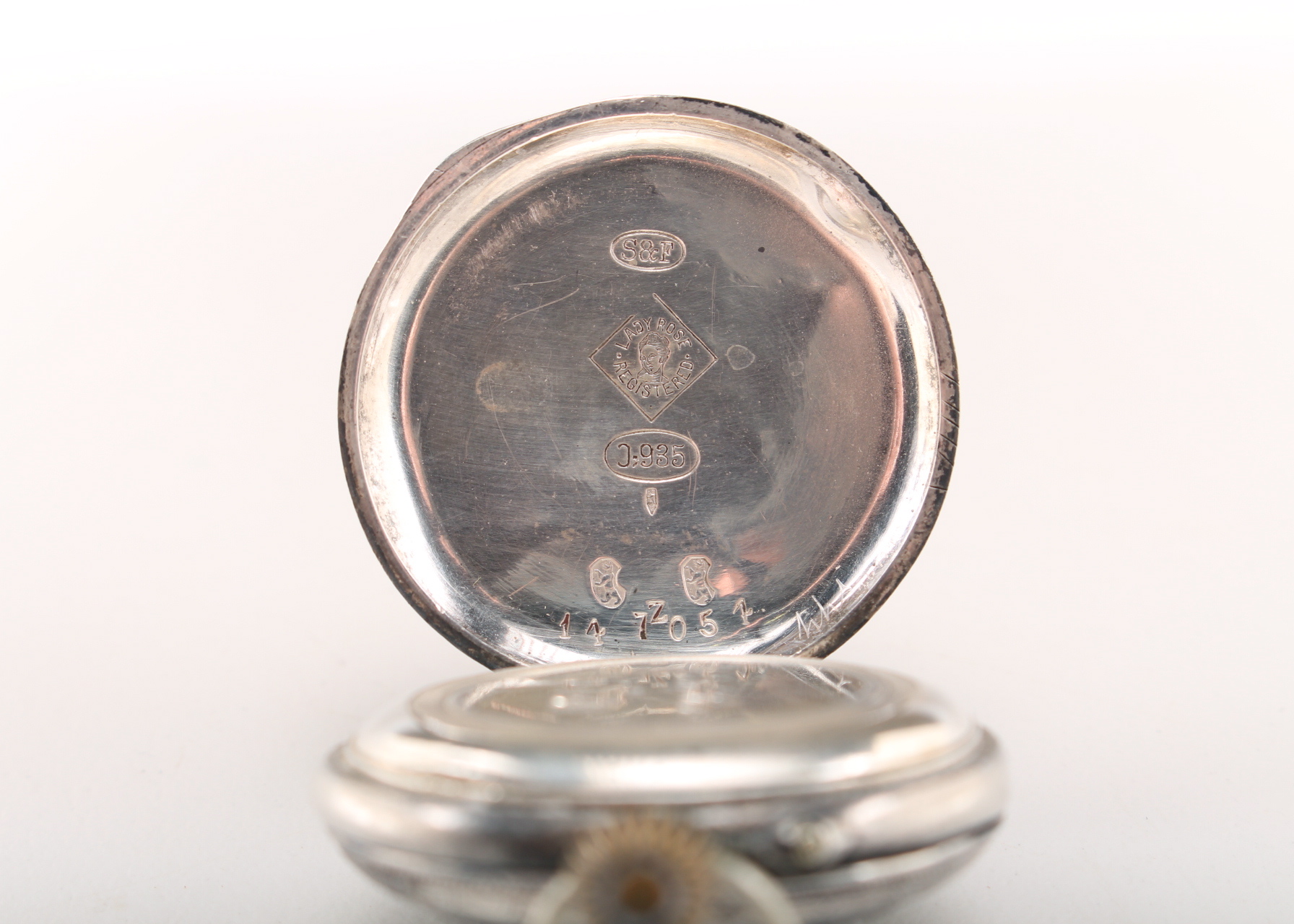 Sterling Silver Humbert "Lady Rose" Pocket Watch EBTH