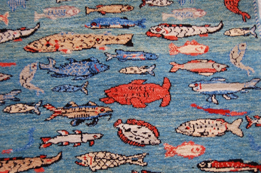 Woven Legends Fish Rug Featured in National Geographic Magazine | EBTH