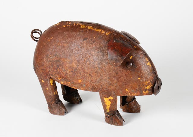 Scrap Metal Pig Sculpture EBTH
