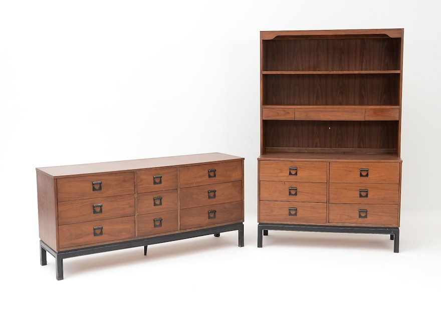 Mid Century Modern Dresser And Hutch Set By Dixie Ebth